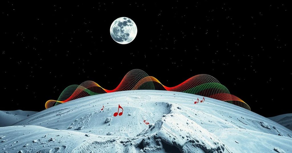 Music from Massive Attack and The Avalanches Sent to the Moon for Art Installation
